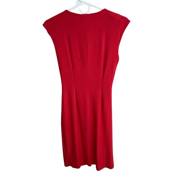 Dress Barn NWT Short Sleeve Faux Wrap Sexy Fitted Cocktail Dress in Red Size 4 - Picture 5 of 11